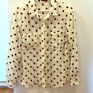 American Apparel polka dot blouse